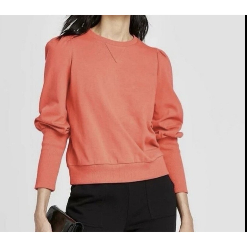 Woman's Who What Wear Paprika Orange Edwardian‎ Sweatshirt XS